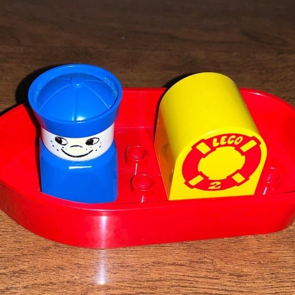 Vintage 1978 Lego Duplo Bath Toy Boat Set 534 - Picture 1 of 6
